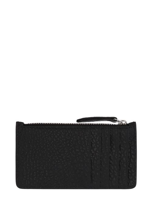 Black leather 4-stich zipped cardholder Maison Margiela | S56UI0143P4455T8013